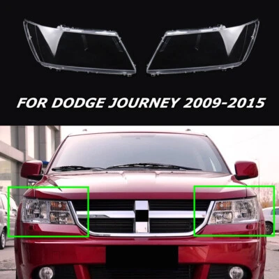 Par de lentes de cubierta de faros transparentes de repuesto para Dodge Journey 2009-2015 Foto 1 de 4
