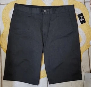 Volcom Mens Shorts new gray stretch size 31 logo skater Hg9 - Picture 1 of 4