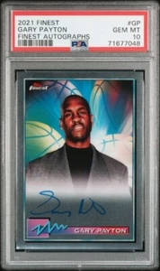 GARY PAYTON #GP - 2022 TOPPS FINEST - REFRACTOR AUTOGRAPH - PSA 10 - Picture 1 of 2