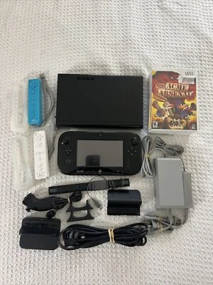 Nintendo Wii U Gaming System 32GB Console + Gamepad Complete Bundle Matte BLACK - Image 1 of 4