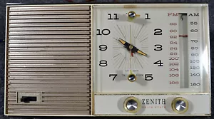 Vintage 1959 Zenith Clock Radio Solid State - Nice Clean Radio to Display/Works - Picture 1 of 6