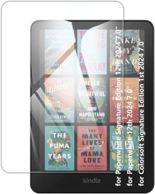 Glass Screen Protector for Amazon Kindle Colorsoft Signature& Paperwhite 7" 2024 - Image 1 of 4