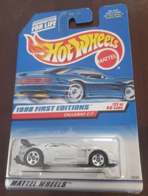 1998 Hot Wheels- First Editions #677 - Callaway C-7 - #31/40 Mattel Wheels 18536 - Image 1 of 2