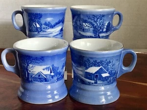 Currier und Ives Vintage Kaffeetassen 4er Set - Bild 1 von 7