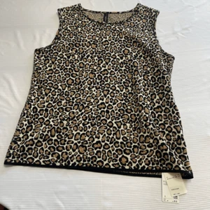NWT Marc Cain Leopard Tank Top Size N5 US 12 New - Picture 1 of 8