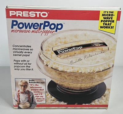 Microondas PowerPop de colección Presto 04830 multi-popper palomitas de maíz Orville Redenbacher Foto 1 de 4