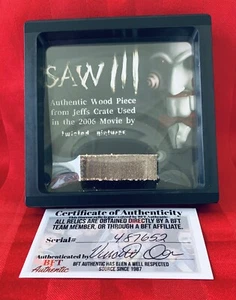 Saw 3  Jeff’s Wooden Crate Authentic Movie Screen Used Prop Relic Horror - Picture 1 of 8