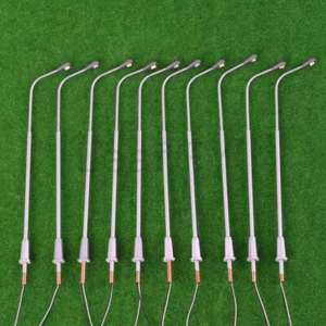 10pcs One Head LED Street Lamp Metal Model Trains 1/75 1:75 S HO Gauge - Picture 1 of 6