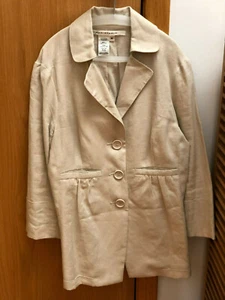 MAX STUDIO, Notched Collar, 3 Button Front, 2 Pockets,Light Tan Jacket, Med.NEW! - Picture 1 of 9