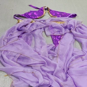 Purple Halter Top Panty Set with Sleeves - Picture 1 of 1