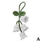 Chimes Flower Pendant Bell Orchid Crocheted Wind Knitted Keychain 8E5t G2a2