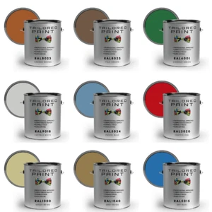 RAL Gloss Traditonal Coach Enamel Paint 1L Litre Oil Based Steel Wood Plastic - Picture 1 of 1,448