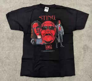 Sting T Shirt Black WWE WWF WCW NWO Wrestling 1998 L Large Tultex New Vintage - Picture 1 of 12