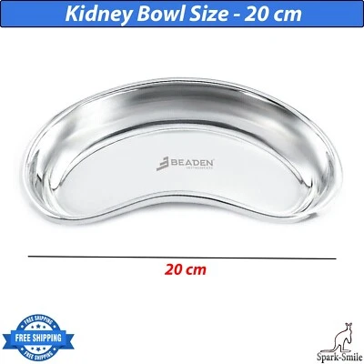 BEADEN® INSTRUMENTS/MEDSPO Kidney Dish 20 cm Stainless Steel Bowl Tray Medical Surgical Premium Quality CE