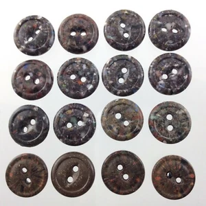 Vintage Lot of 16 End Of Day Plastic Garment Button Size .5in Simple Design 821C - Picture 1 of 10