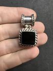 14.6g Vintage Sterling Silver 925 Black Stone Pendant Jewelry lot S