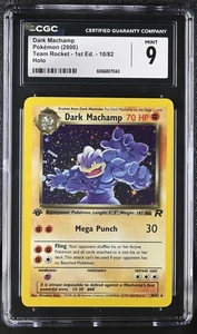 CGC 9 MINT Dark Machamp Team Rocket 1st Edition 10/82 Holo Pokemon Card - Picture 1 of 2