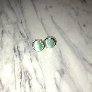 Turquoise color blue stud earrings - Picture 1 of 3
