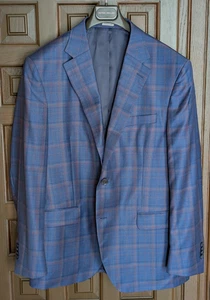 Abrigo deportivo PETER MILLAR Flynn 100 % lana, púrpura lavanda a cuadros, talla 44R - $795 - Imagen 1 de 8