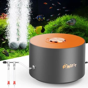 6W Powerful Aquarium Air Pump, Adjustable Fish Tank Air Pump with 2-Way Diver... - Picture 1 of 7
