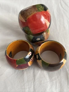 SIMPLEX INTERNATIONAL 4ER SET MADE IN INDIA SERVIETTENRINGHALTER - Bild 1 von 5