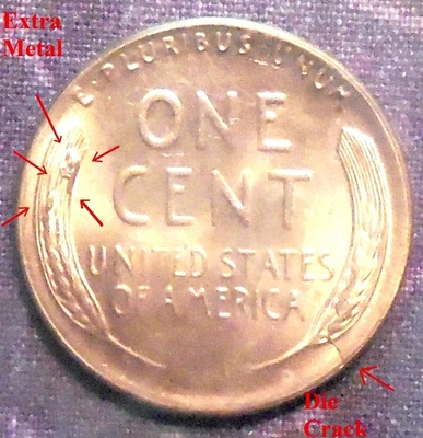 1953 Triple ERROR Wheat Cent BU Near Full Red BRILLIANT UNCIRCULATED Magnificent - Image 1 of 4