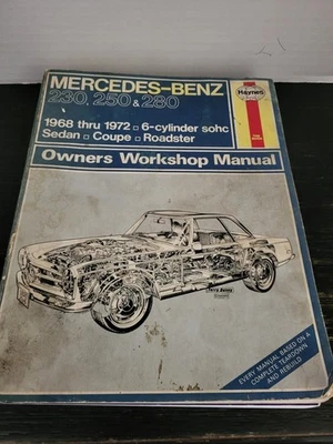Винтажные Haynes Mercedes Benz 230, 250 и 280 руководство по эксплуатации 68-72 No 346 - Изображение 1 из 4