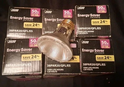 6 Feit PAR20 50W Replacement Dimmable Flood Bulbs - Image 1 of 2