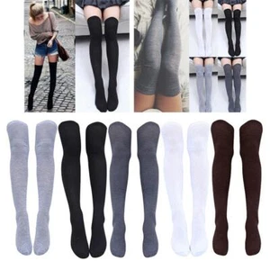 Women Girl Hot Extra Long Thigh High Socks Soft Stocking Autumn Winter Socks - Picture 1 of 16
