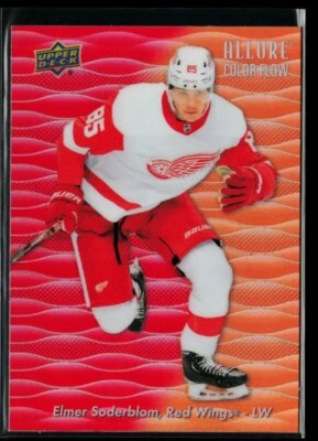 2023-24 Upper Deck Allure Color Flow Red-Orange #CF-17 Elmer Soderblom RC - Image 1 of 2