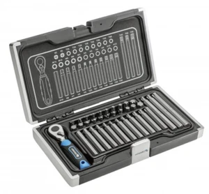 HOGERT 37-tlg Schraubendreher-Bits-Set mit 72T Ratschengriff für 10mm Bits CrV - Bild 1 von 8