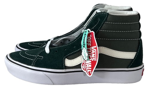 Scarpe alte Vans Skate Sk8 Hi colore teoria verde anatra uomo 8 5 donna 10 con etichette