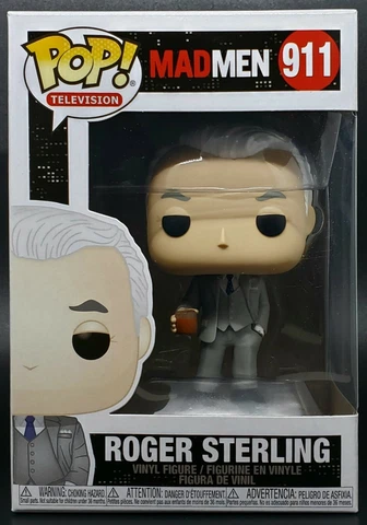 Funko Pop + Protector! TV #911 Mad Men Roger Sterling *Vaulted Mint* Cover