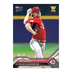 2023 MLB TOPPS NOW® Novato Cup Team RC-08 ️ Andrew Abbott RC ️ Cincinnati Rojos - Imagen 1 de 2