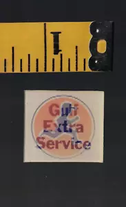Gulf Extra Service•Vari-Vue Flicker Lenticular 3D Pinback Button c.1960's - Picture 1 of 2
