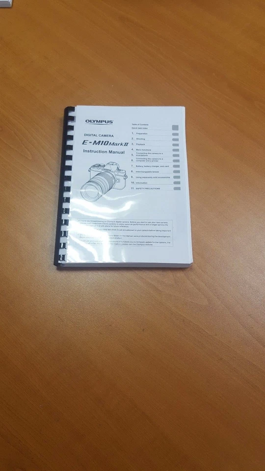 OLYMPUS OM-D E-M10 MK II CÁMARA IMPRESA MANUAL MANUAL DE USUARIO 171 PÁGINAS A5