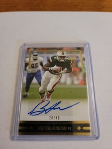 BREVIN JORDAN 2021 Leaf Ultimate Draft 1991 Gold 20/50 #GLR-BJ1 Rookie Auto RC