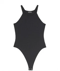 Danielle Bernstein Damenshirt Tanga Druckknopf Body schwarz Größe L - Bild 1 von 2