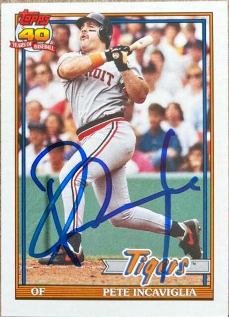 Pete Incaviglia Signed 1997 Score Baseball Card - Philadelphia Phillies