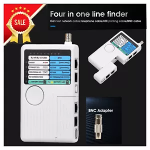 4 In 1 Network Cable Tester Wire Tester RJ45/RJ11/USB/BNC LAN Cable Cat5 Cat6 - Picture 1 of 17