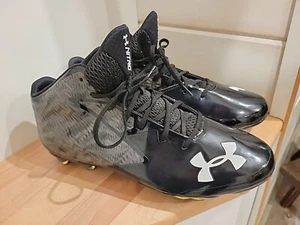 Botines de fútbol Under Armour Nitro Mid negros carbono talla 14 de Estados Unidos - Imagen 1 de 9
