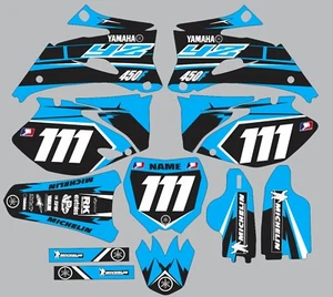 Graphic Kit for 2006-2009 YZ450f YZ 450f YZF 450 shrouds fender blue decals - Picture 1 of 1