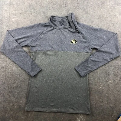 Colorado Buffalos Pullover Womens Medium Gray Graphic Half Zip Logo Graphic - Image 1 of 4