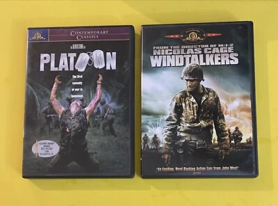 PLATOON & WINDTALKERS (2 DVD SET)  LIKE NEW W/INSERTS - FAST FREE SHIPPING - Image 1 of 4