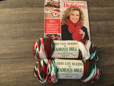 Holiday Christmas craft acrylic variegated yarn ideas magazine crochet world - Image 1 of 2