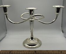 Vintage Grenadier Silver Plated Twisted Arm Candelabra Candle Holder England