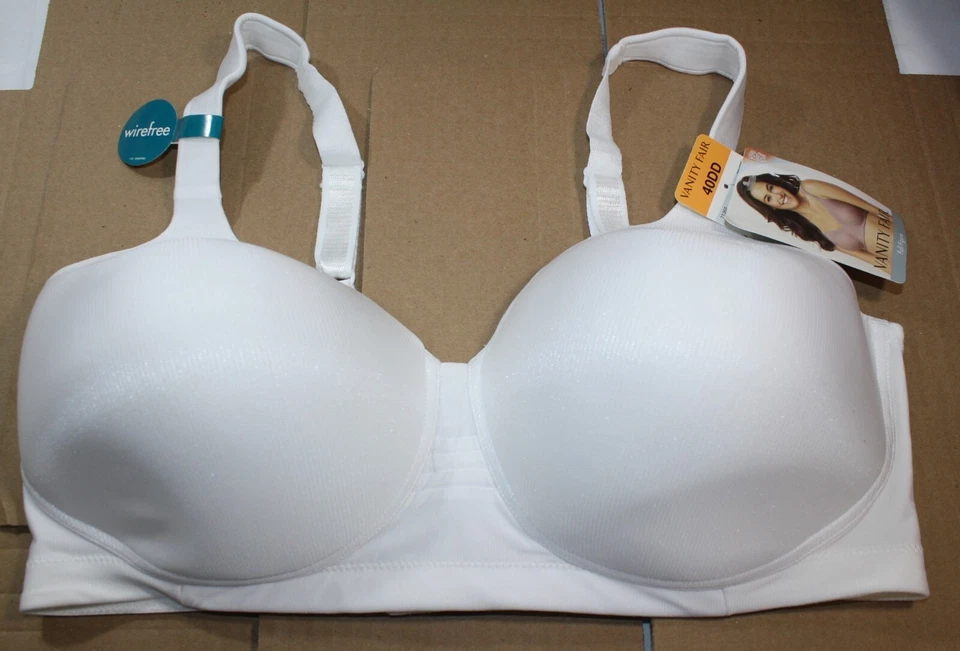 NWT VANITY FAIR keep your cool wire free BRA 71355 breathable full figure WHITE - Image 1 of 4