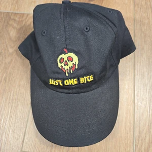 Disney Parks Halloween 2020 Poisoned Apple Hat Just One Bite Black Buckle Cap - Picture 1 of 6