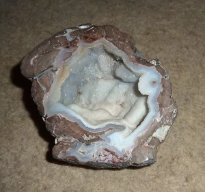 Polished Dugway geode nice druzy pocket - Picture 1 of 3
