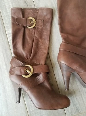 Russell & Bromley Guante Suave Cuero Marrón Hebilla Holgada Botas España talla 7 - 7.5 Foto 1 de 4